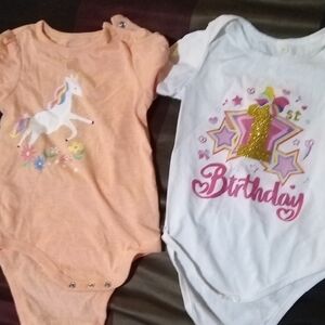 Unicorn and Birthday Kids One Piece Set